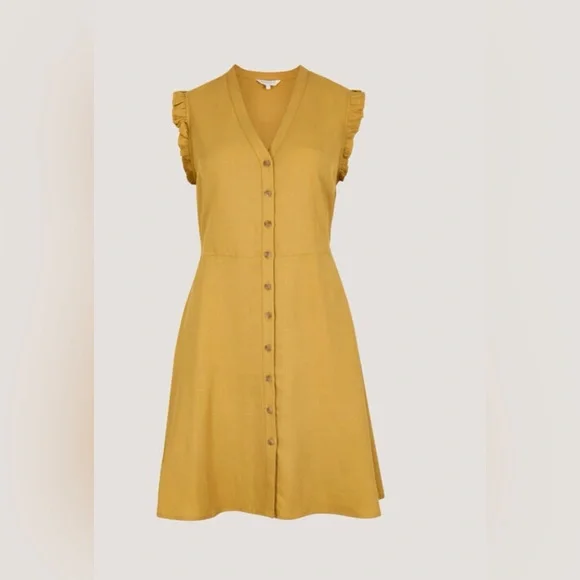 APRICOT 🍑 - Ruffle Button Down Dress - Picture 5 of 6